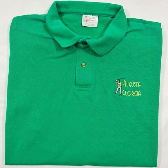 Vintage Augusta Georgia Embroidered Short Sleeve Golf Polo - Picture 1 of 6
